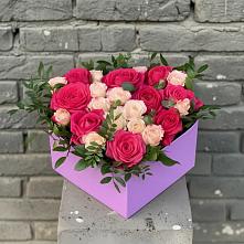 Цветочная композиция из Розы в коробке #REPLACE_PRED# Болхове