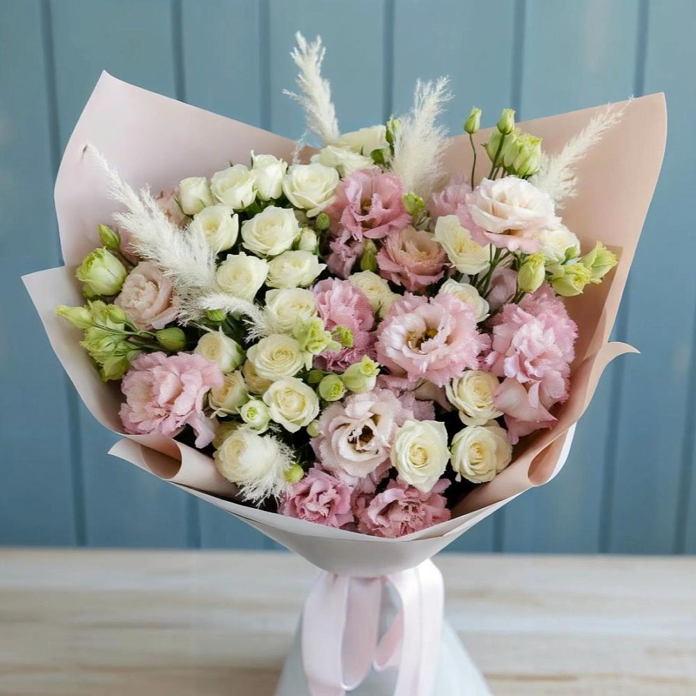 Букет цветов из: Альстромерии и Розы в Болхове