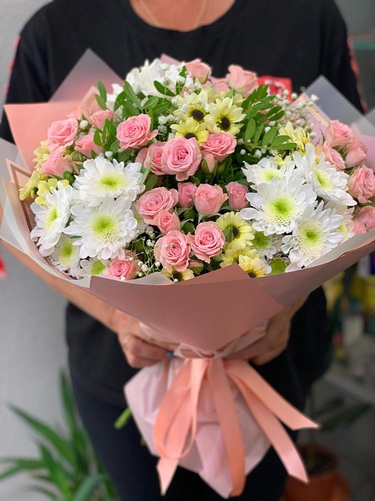 Букет цветов из: Розы и Хризантемы в Болхове