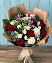 Букет цветов из:  Розы и Альстромерии в Болхове
