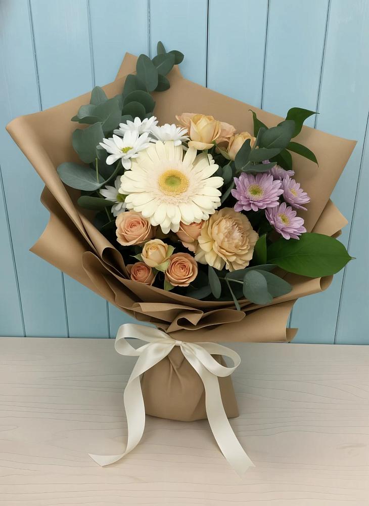 Букет цветов из: Герберы и Хризантемы в Болхове