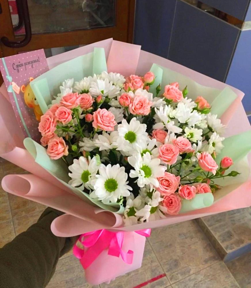 Букет цветов из: Розы и Хризантемы в Болхове