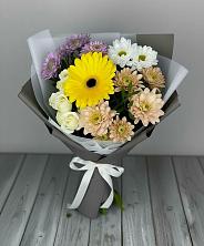 Букет цветов из:  Розы, Герберы и Хризантемы в Болхове