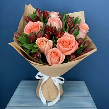 Букет цветов из:  Розы и Альстромерии в Болхове