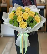 Букет цветов из:  Хризантемы и Розы в Болхове