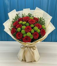 Букет цветов из:  Розы и Хризантемы в Болхове