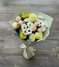 Букет цветов из:  Альстромерии, Розы и Хризантемы #REPLACE_PRED# Болхове