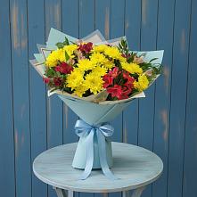 Букет цветов из:  Альстромерии и Хризантемы в Болхове