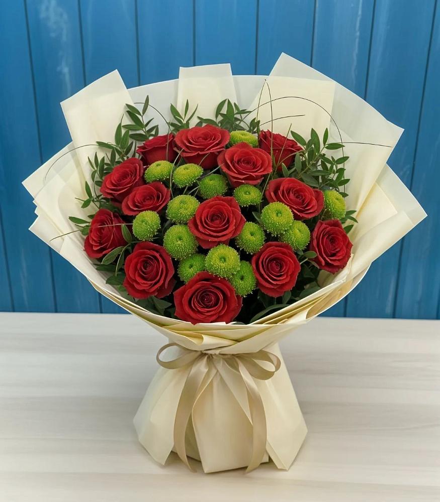 Букет цветов из: Розы и Хризантемы в Болхове