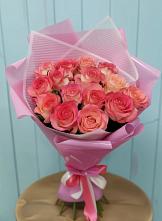 Букет 15 Розовых роз Равель в Болхове