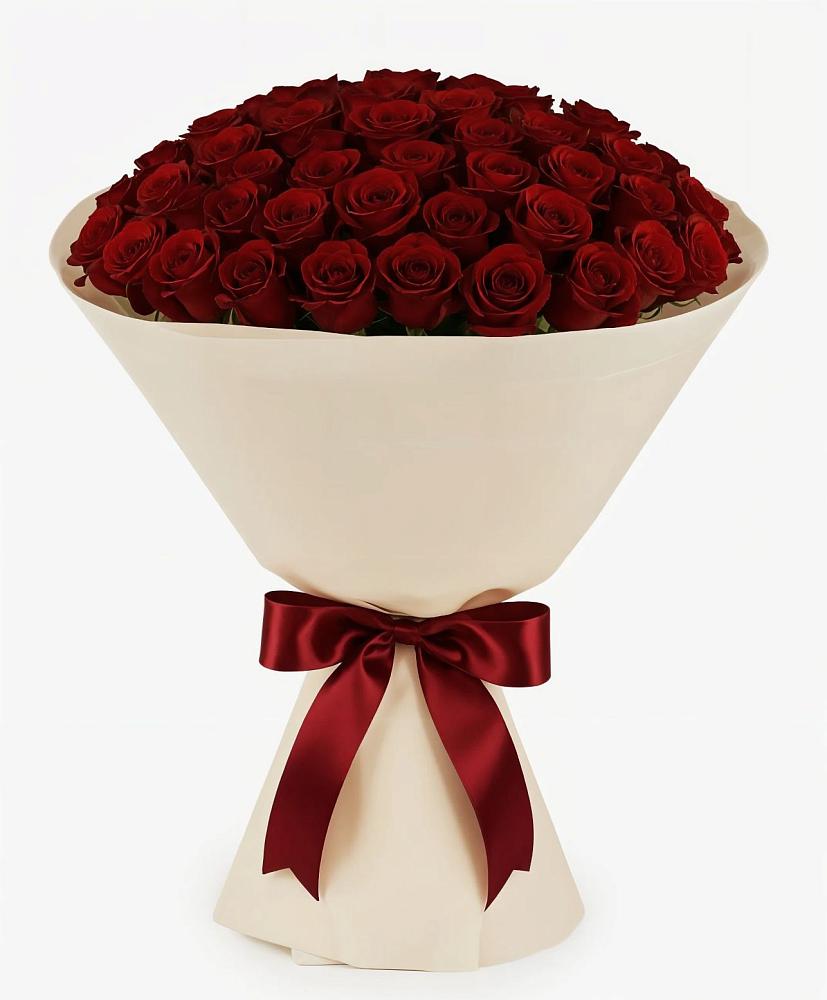 Букет 101 Бордовая роза Блэк Бакарра в Болхове