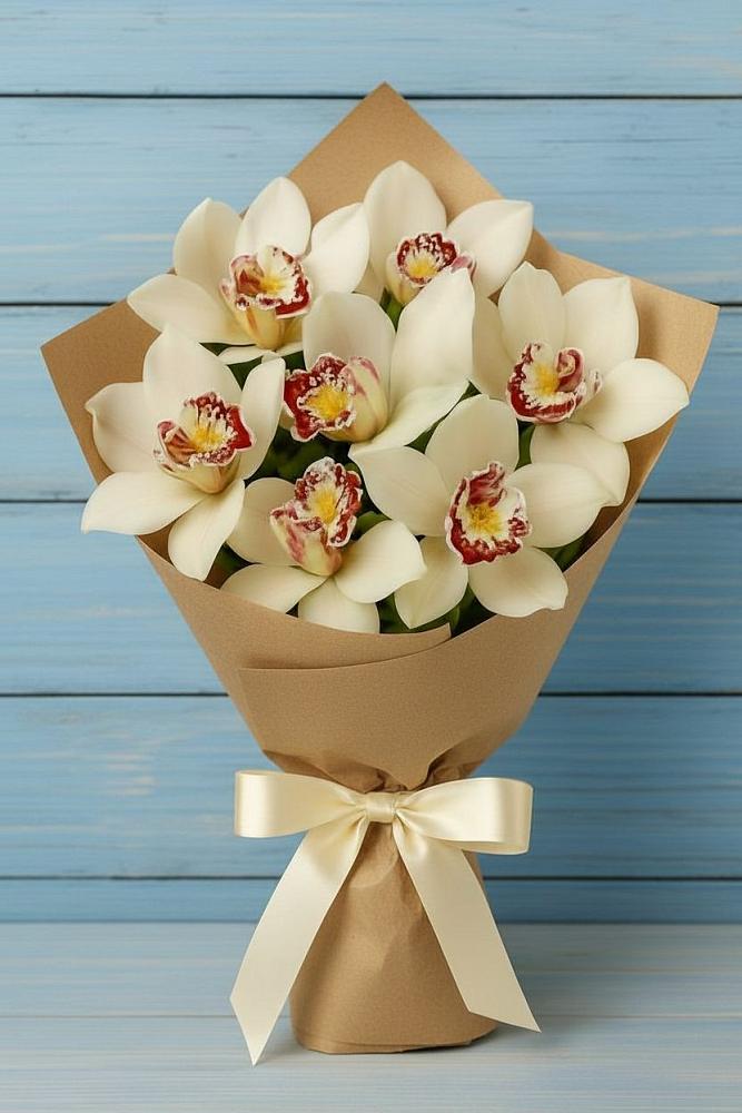 Букет цветов из: Орхидеи и Розы в Болхове