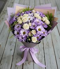 Букет цветов из:  Хризантемы и Розы #REPLACE_PRED# Болхове