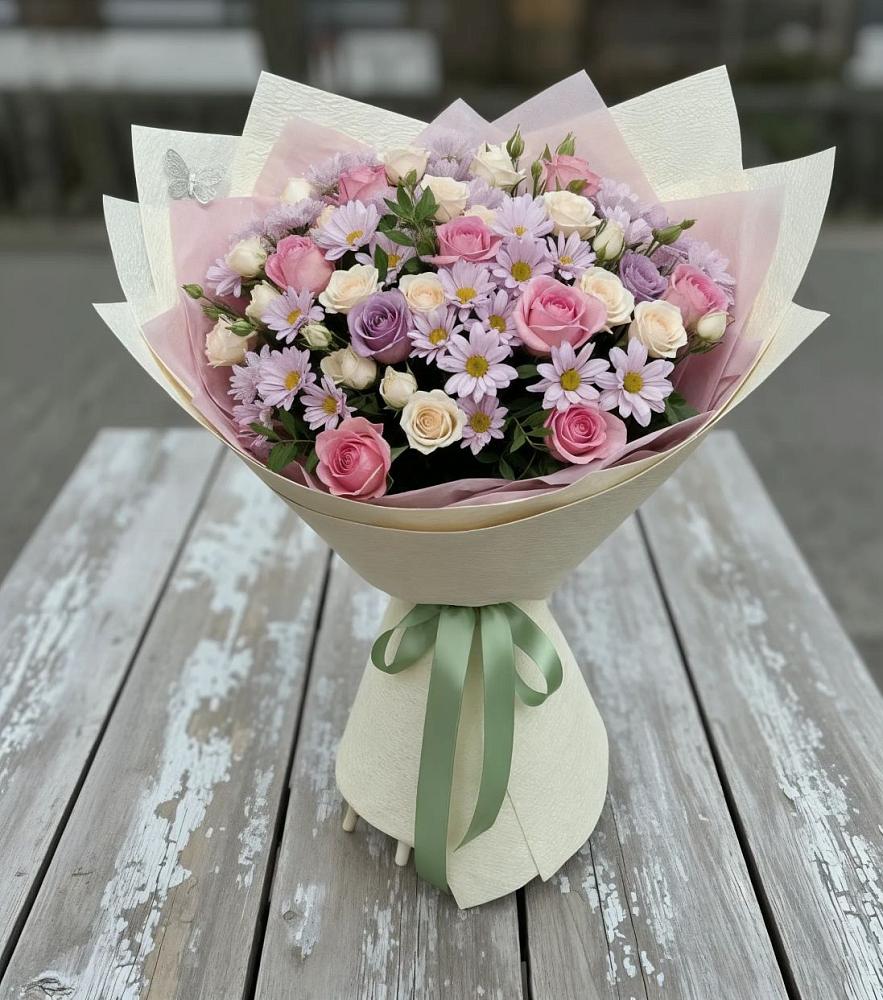 Букет цветов из: Розы и Хризантемы в Болхове